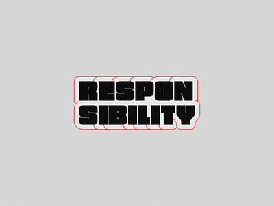 Responsiblity affinitydesigner branding customtype graphic design logo logotype typography vector