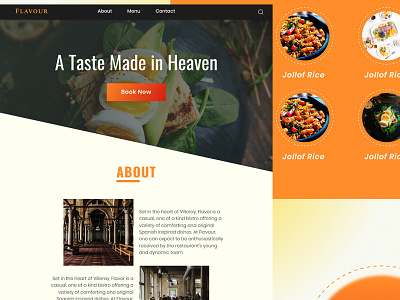 Flavour Restaurant website