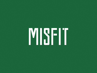 Misfit branding design lettering logo logotype typography