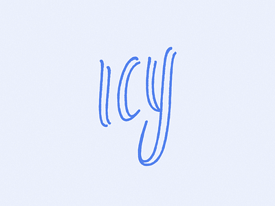 Icy design letter art lettering logotype vector