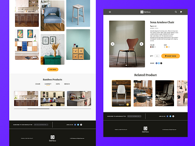 Bamboo UI design ecommerce figma interface design ui ux