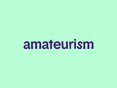 Be an Amateur affinitydesigner branding design logo logotype typography
