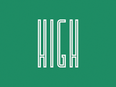 H I G H affinitydesigner branding design logotype typography vector