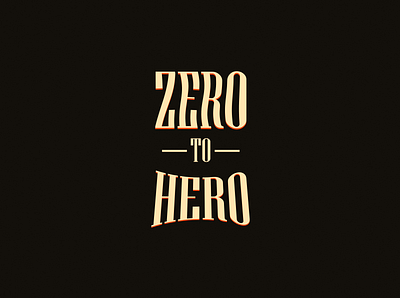 Zero-Hero adobe illustrator affinitydesigner branding customtype design lettering logotype typography vector