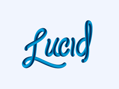Lucid 3d art adobe illustrator affinitydesigner branding customtype design lettering logotype typography vector