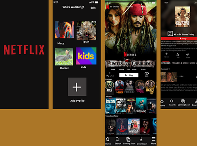 Netflix Interface Design app demo design graphic design interface ui
