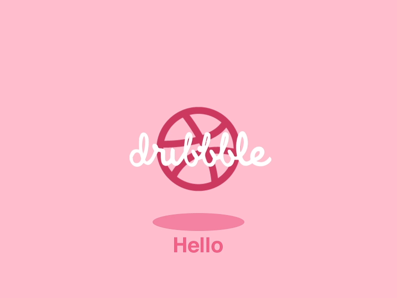 Hello Dribbble-! animation debut dribbble gif hello pink ui