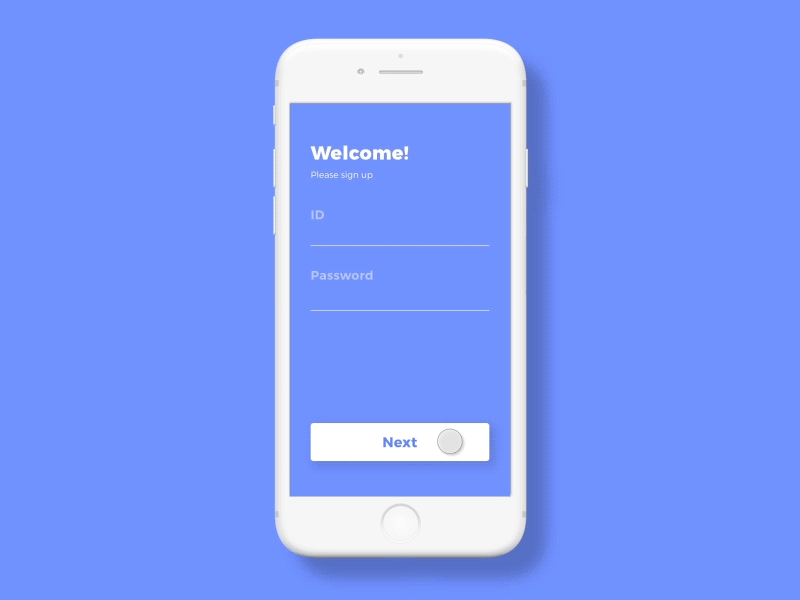Daily UI #001 - Sign up blue dailyui flinto gui interaction iphone signup ui