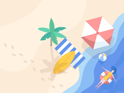 summer artwork beach blue design graphic graphicdesign illustration palmtree sea summer swimming