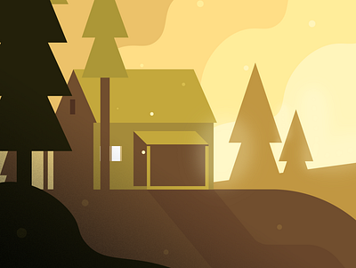 Cabin Getaway cabin illustration illustrator vector