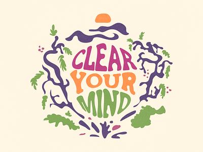 Clear Your Mind abstract branding design illustration logo minimal motivation motivational typography vector