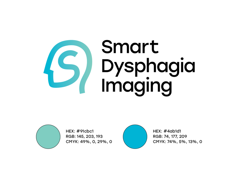 Smart Dysphagia Imaging Branding blue branding color palette design logo medical professional