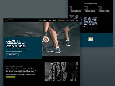 Bergman Performance Website bodybuilder design fitness fitness website health lifting personal trainer ux web design website wordpress