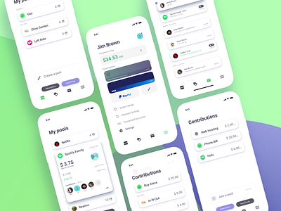 Money Pooling App Concept