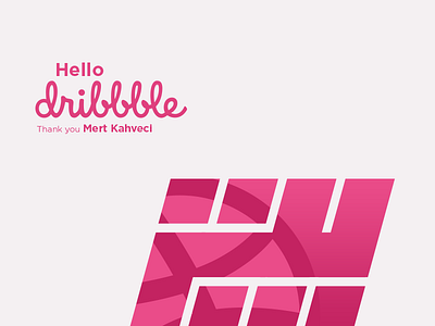 Hello Dribbble! branding community dribbble joined logo personal thank welcome you