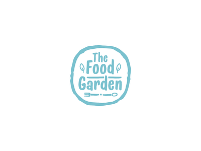 The Food Garden branding food fork hawaiian logo restaurant spoon vintage