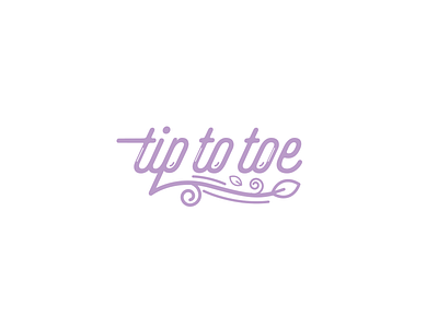 Tip To Toe beauty branding logo nail salon organic