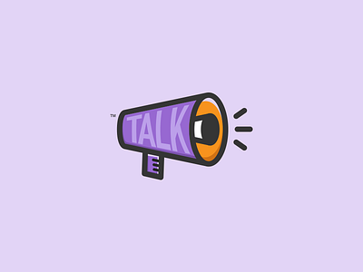 Talk V.2 branding logo megaphone speech talk