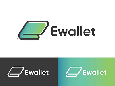 Ewallet branding e icon logo wallet