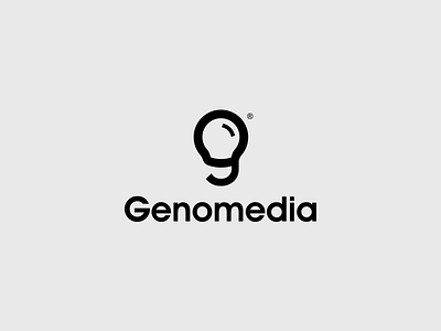 Genomedia branding creative g letter icon idea identity lamp logo media sign