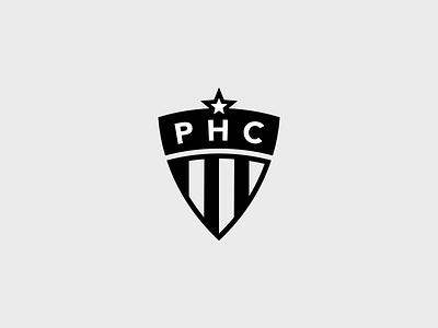 PHC badge club icon letters mark sheild shield logo soccer sport sports sports logo star