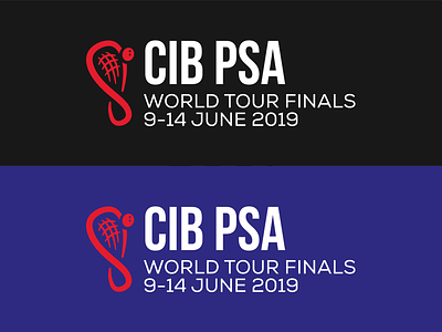 CIB PSA World Tour Finals branding championship competition logo racket s letter squash squash racket tournament world championship world tour