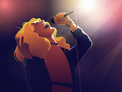 Illustration - Robert Plant affinity designer gradients illustration robert plant