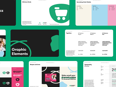 eCommerce Academy - Guidelines brand application branding color palette design graphic design guidelines visual identity