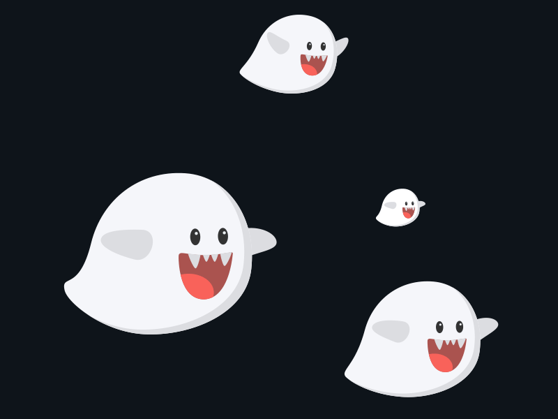 Boo 2.5d 24 fps after effects animation boo character ghost mario