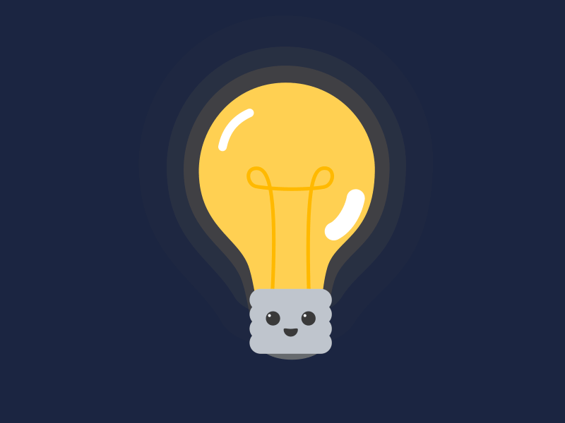 Light Bulb 24 fps after effects animation character cute light bulb