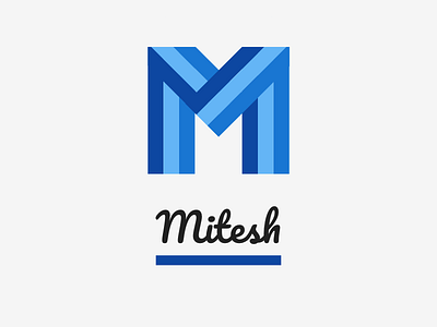 Mitesh Logo blue logo logotype mitesh