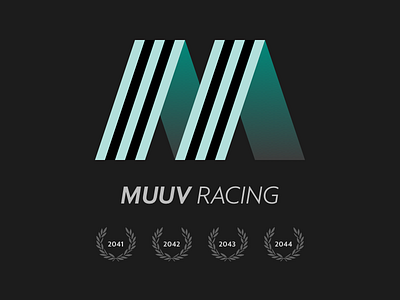 Muuv Racing Logo champions championship dark fictional formula 1 green icon identity logo racing team