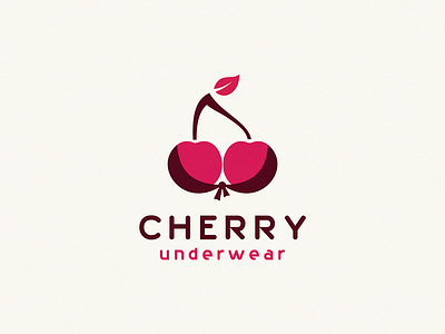 cherry underwear / logo idea brand cherry design icon identity illustration logo sign symbol underwear yuro