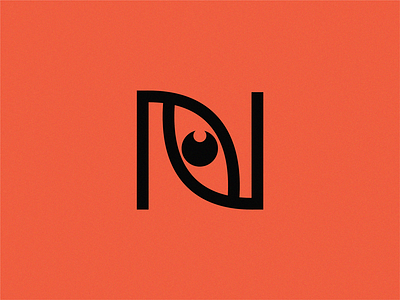 N + eye / logo idea eye letter n