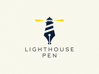 LIGHTHOUSE pen lighthouse lighthouse logo pen pencil