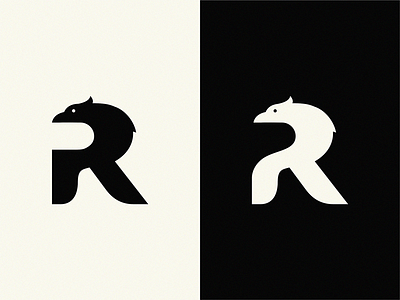 Rookies letter R bird bird logo lettermark r