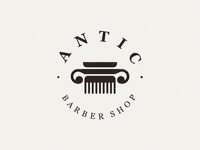 Antic / comb + column antic barbershop column comb