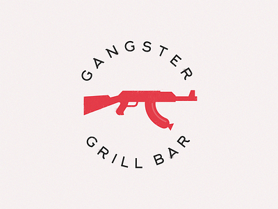 Gangster / grill bar bar gangster gangsters grill grill logo grill restaurant gun