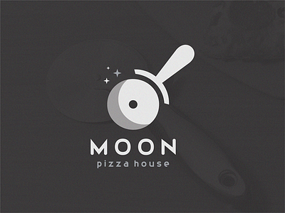 Moon / pizza house cutter house moon pizza pizza logo pizza menu