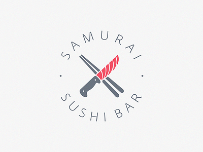 Samurai sushi knife knife logo samurai sushi sushi bar sushi logo sushi roll