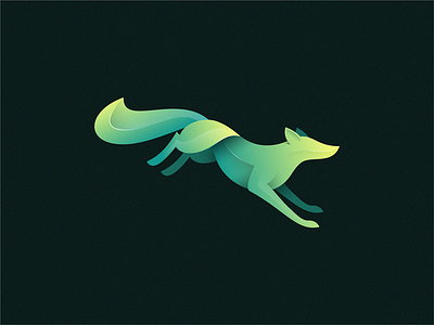 fox fox illustration fox logo graadient