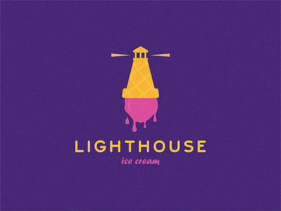 Lighthouse / ice cream ice cream lighthouse logo sweet logo sweet shop wafer
