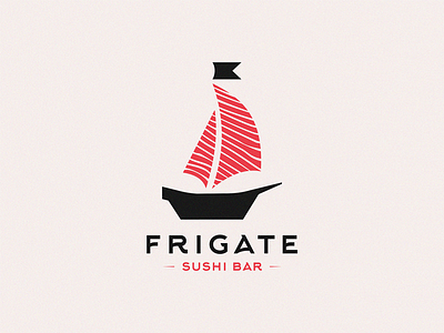 Frigate / sushi bar bar boat boat logo frigate sushi bar sushi logo sushi roll