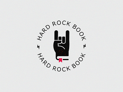 Rock book hand drawn hard rock book