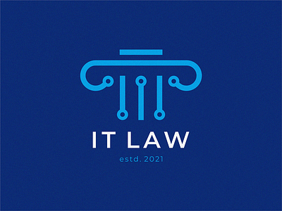 IT LAW graphic design it law logo