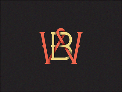 WB bw letter monogram wb