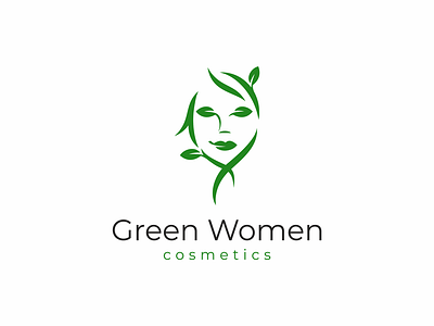 green women cobmetics face girl green women