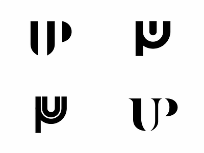 UP/PU letter monogram pu up