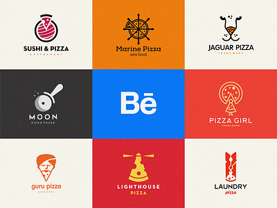 Creative collection of pizza logos on BEHANCE behance collection creative logos pizza