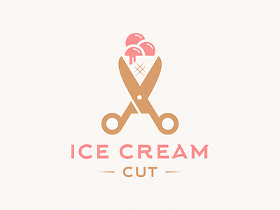 ace cream / cut ace cream cut scissors